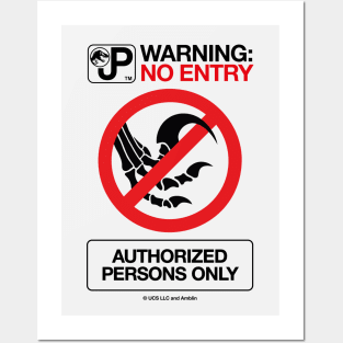 Raptor Warning No Entry Sign Posters and Art